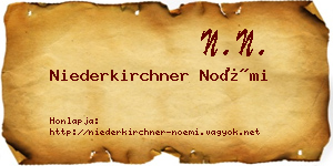 Niederkirchner Noémi névjegykártya