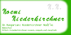noemi niederkirchner business card
